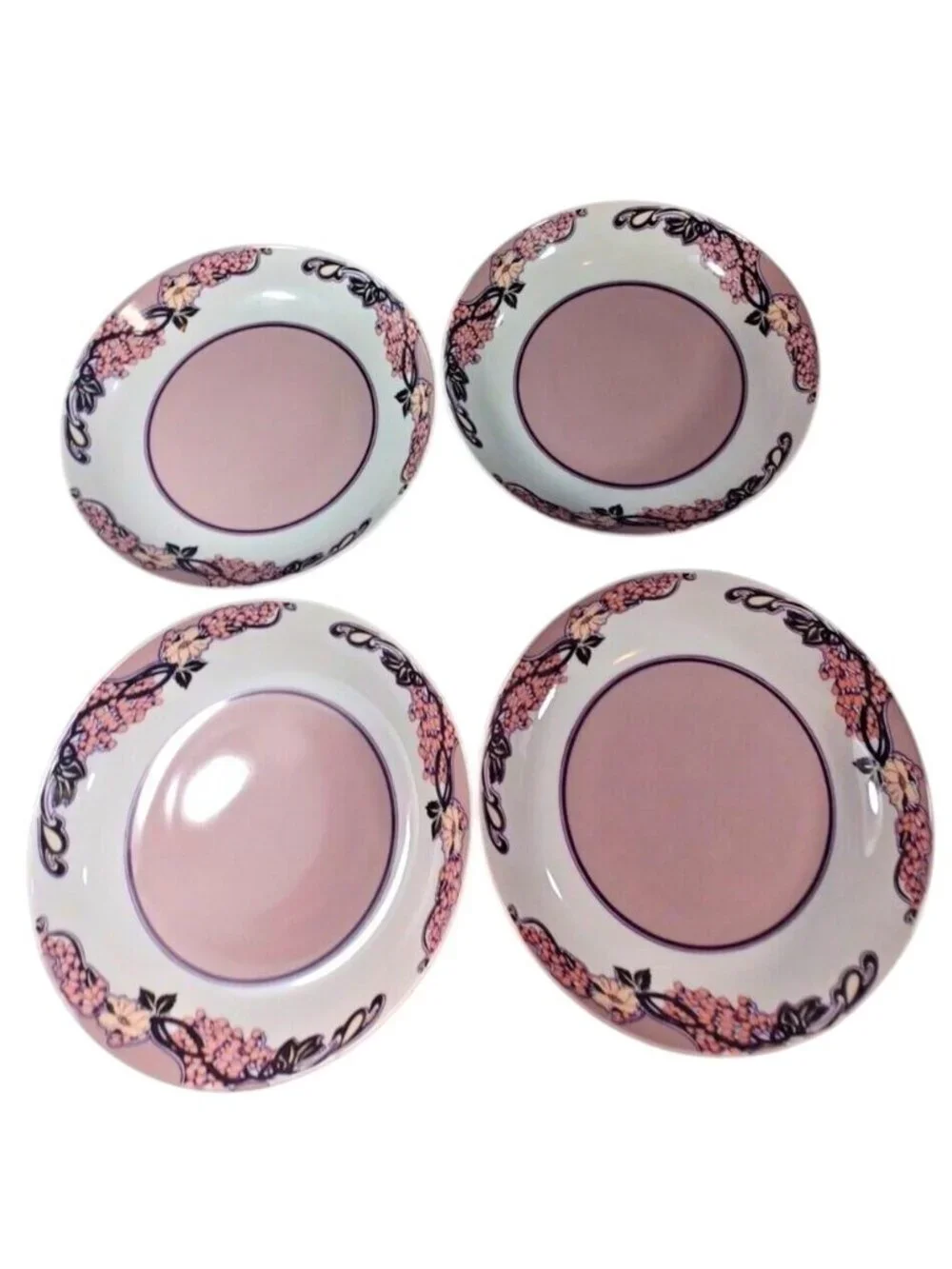 Georges Briard Floral Parisienne Art Nouveau Soup Pasta Salad Cereal Bowls 7 5/8